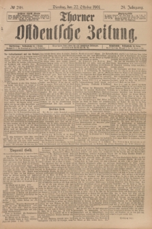 Thorner Ostdeutsche Zeitung. Jg.28, № 248 (22 Oktober 1901) + dod.
