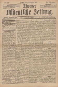 Thorner Ostdeutsche Zeitung. Jg.28, № 257 (1 November 1901) + dod.