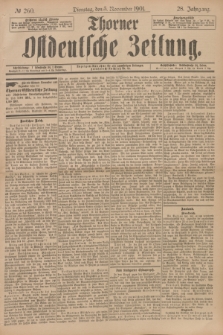 Thorner Ostdeutsche Zeitung. Jg.28, № 260 (5 November 1901) + dod.