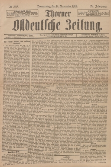 Thorner Ostdeutsche Zeitung. Jg.28, № 268 (14 November 1901) + dod.