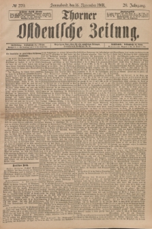 Thorner Ostdeutsche Zeitung. Jg.28, № 270 (16 November 1901) + dod.