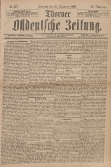 Thorner Ostdeutsche Zeitung. Jg.28, № 277 (26 November 1901) + dod.