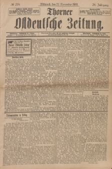 Thorner Ostdeutsche Zeitung. Jg.28, № 278 (27 November 1901) + dod.