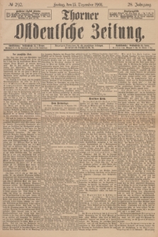 Thorner Ostdeutsche Zeitung. Jg.28, № 292 (13 Dezember 1901) + dod.