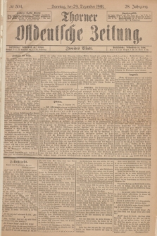 Thorner Ostdeutsche Zeitung. Jg.28, № 304 (29 Dezember 1901) - Zweites Blatt