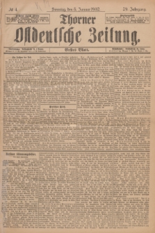 Thorner Ostdeutsche Zeitung. Jg.29, № 4 (5 Januar 1902) - Erstes Blatt