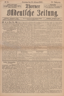 Thorner Ostdeutsche Zeitung. Jg.29, № 46 (23 Februar 1902) + dod.