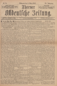 Thorner Ostdeutsche Zeitung. Jg.29, № 54 (5 März 1902) + dod.