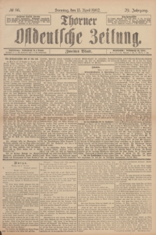 Thorner Ostdeutsche Zeitung. Jg.29, № 86 (13 April 1902) - Zweites Blatt + dod.