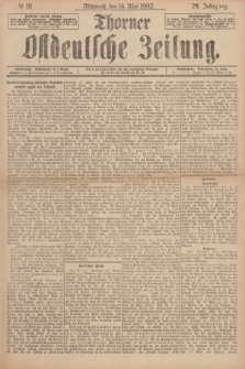 Thorner Ostdeutsche Zeitung. Jg.29, № 111 (14 Mai 1902) + dod.