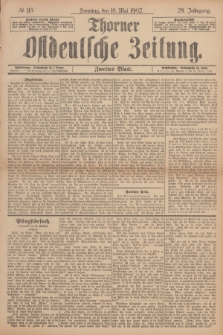 Thorner Ostdeutsche Zeitung. Jg.29, № 115 (18 Mai 1902) - Zweites Blatt + dod.