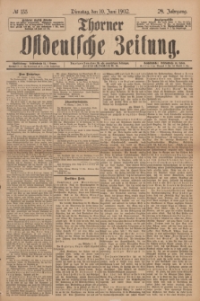 Thorner Ostdeutsche Zeitung. Jg.29, № 133 (10 Juni 1902) + dod.