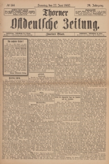 Thorner Ostdeutsche Zeitung. Jg.29, № 144 (22 Juni 1902) - Zweites Blatt + dod.