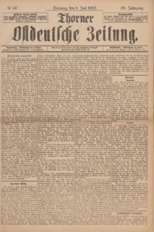 Thorner Ostdeutsche Zeitung. Jg.29, № 157 (8 Juli 1902) + dod.