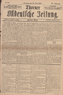 Thorner Ostdeutsche Zeitung. Jg.29, № 168 (20 Juli 1902) - Zweites Blatt + dod.