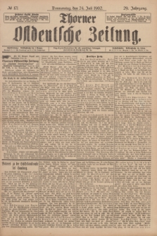 Thorner Ostdeutsche Zeitung. Jg.29, № 171 (24 Juli 1902) + dod.