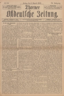 Thorner Ostdeutsche Zeitung. Jg.29, № 184 (8 August 1902) + dod.