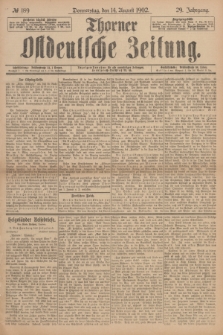 Thorner Ostdeutsche Zeitung. Jg.29, № 189 (14 August 1902) + dod.