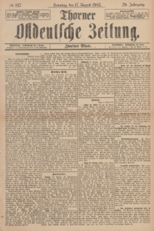 Thorner Ostdeutsche Zeitung. Jg.29, № 192 (17 August 1902) - Zweites Blatt + dod.