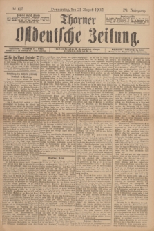 Thorner Ostdeutsche Zeitung. Jg.29, № 195 (21 August 1902) + dod.