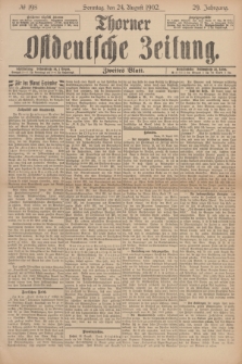 Thorner Ostdeutsche Zeitung. Jg.29, № 198 (24 August 1902) - Zweites Blatt + dod.