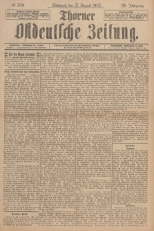 Thorner Ostdeutsche Zeitung. Jg.29, № 200 (27 August 1902) + dod.