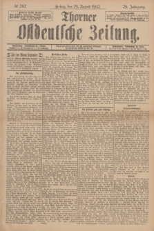 Thorner Ostdeutsche Zeitung. Jg.29, № 202 (29 August 1902) + dod.