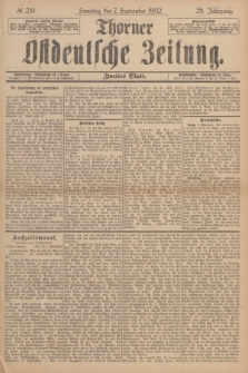 Thorner Ostdeutsche Zeitung. Jg.29, № 210 (7 September 1902) - Zweites Blatt