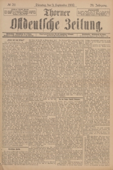 Thorner Ostdeutsche Zeitung. Jg.29, № 211 (9 September 1902) + dod.