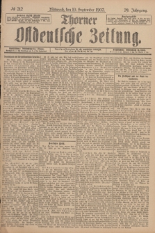 Thorner Ostdeutsche Zeitung. Jg.29, № 212 (10 September 1902) + dod.