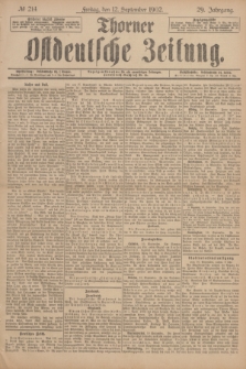 Thorner Ostdeutsche Zeitung. Jg.29, № 214 (12 September 1902) + dod.