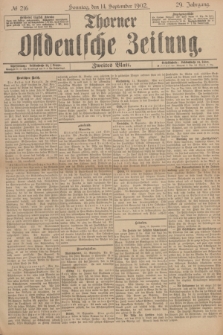 Thorner Ostdeutsche Zeitung. Jg.29, № 216 (14 September 1902) - Zweites Blatt + dod.