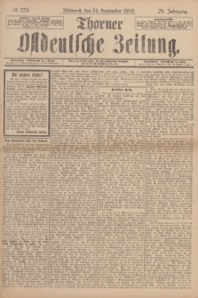 Thorner Ostdeutsche Zeitung. Jg.29, № 224 (24 September 1902) + dod.