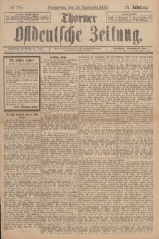 Thorner Ostdeutsche Zeitung. Jg.29, № 225 (25 September 1902) + dod.