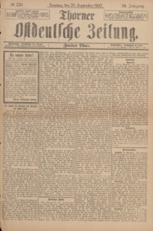 Thorner Ostdeutsche Zeitung. Jg.29, № 228 (28 September 1902) - Zweites Blatt + dod.