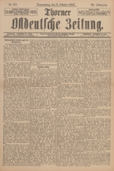 Thorner Ostdeutsche Zeitung. Jg.29, № 237 (9 Oktober 1902) + dod.