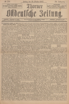 Thorner Ostdeutsche Zeitung. Jg.29, № 238 (10 Oktober 1902) + dod.