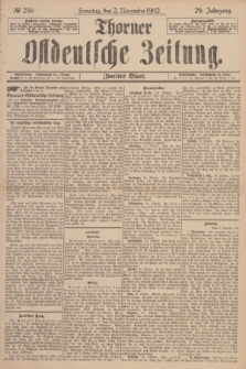 Thorner Ostdeutsche Zeitung. Jg.29, № 258 (2 November 1902) - Zweites Blatt + dod.