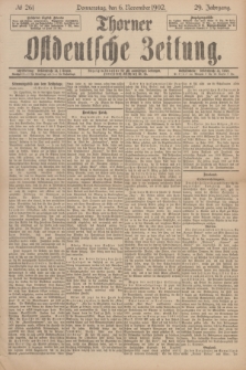 Thorner Ostdeutsche Zeitung. Jg.29, № 261 (6 November 1902) + dod.