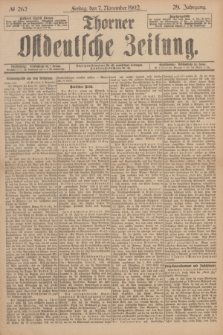 Thorner Ostdeutsche Zeitung. Jg.29, № 262 (7 November 1902) + dod.