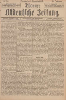 Thorner Ostdeutsche Zeitung. Jg.29, № 265 (11 November 1902) + dod.