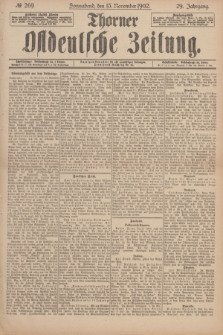 Thorner Ostdeutsche Zeitung. Jg.29, № 269 (15 November 1902) + dod.