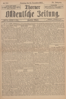 Thorner Ostdeutsche Zeitung. Jg.29, № 270 (16 November 1902) - Zweites Blatt + dod.