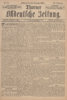 Thorner Ostdeutsche Zeitung. Jg.29, № 272 (19 November 1902) + dod.