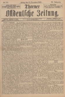 Thorner Ostdeutsche Zeitung. Jg.29, № 273 (21 November 1902) + dod.