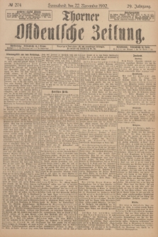 Thorner Ostdeutsche Zeitung. Jg.29, № 274 (22 November 1902) + dod.