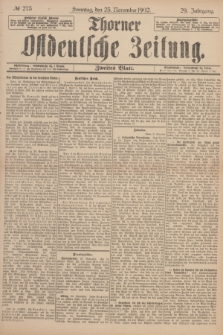 Thorner Ostdeutsche Zeitung. Jg.29, № 275 (23 November 1902) - Zweites Blatt + dod.