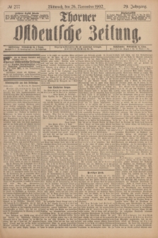 Thorner Ostdeutsche Zeitung. Jg.29, № 277 (26 November 1902) + dod.