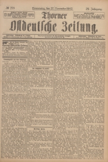 Thorner Ostdeutsche Zeitung. Jg.29, № 278 (27 November 1902) + dod.