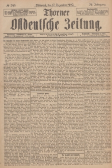 Thorner Ostdeutsche Zeitung. Jg.29, № 295 (17 Dezember 1902) + dod.